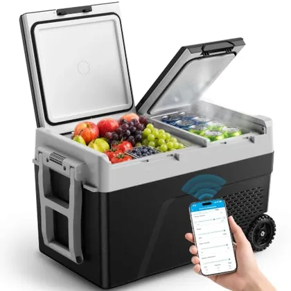 40 Qt 12V Car Refrigerator Dual Zone, Black