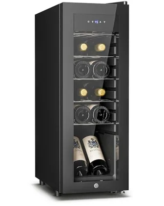 12-Bottle Wine Cooler, Black
