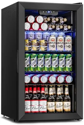 126-Can Beverage Refrigerator with Glass Door