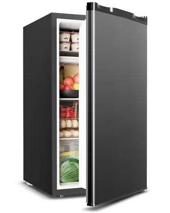 3.2 Cu.Ft Mini Fridge with Freezer, Black