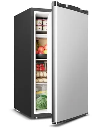 3.2 Cu.Ft Mini Fridge with Freezer, Silver