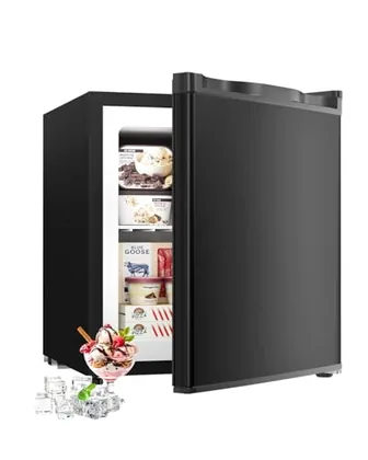 1.1 Cu.Ft Mini Fridge with Freezer, Black