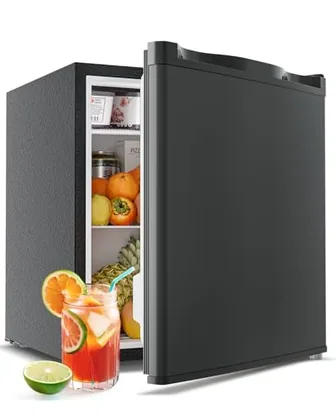 1.7 Cu.Ft Mini Fridge with Freezer, Black